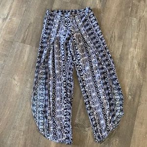 Split flowy pants